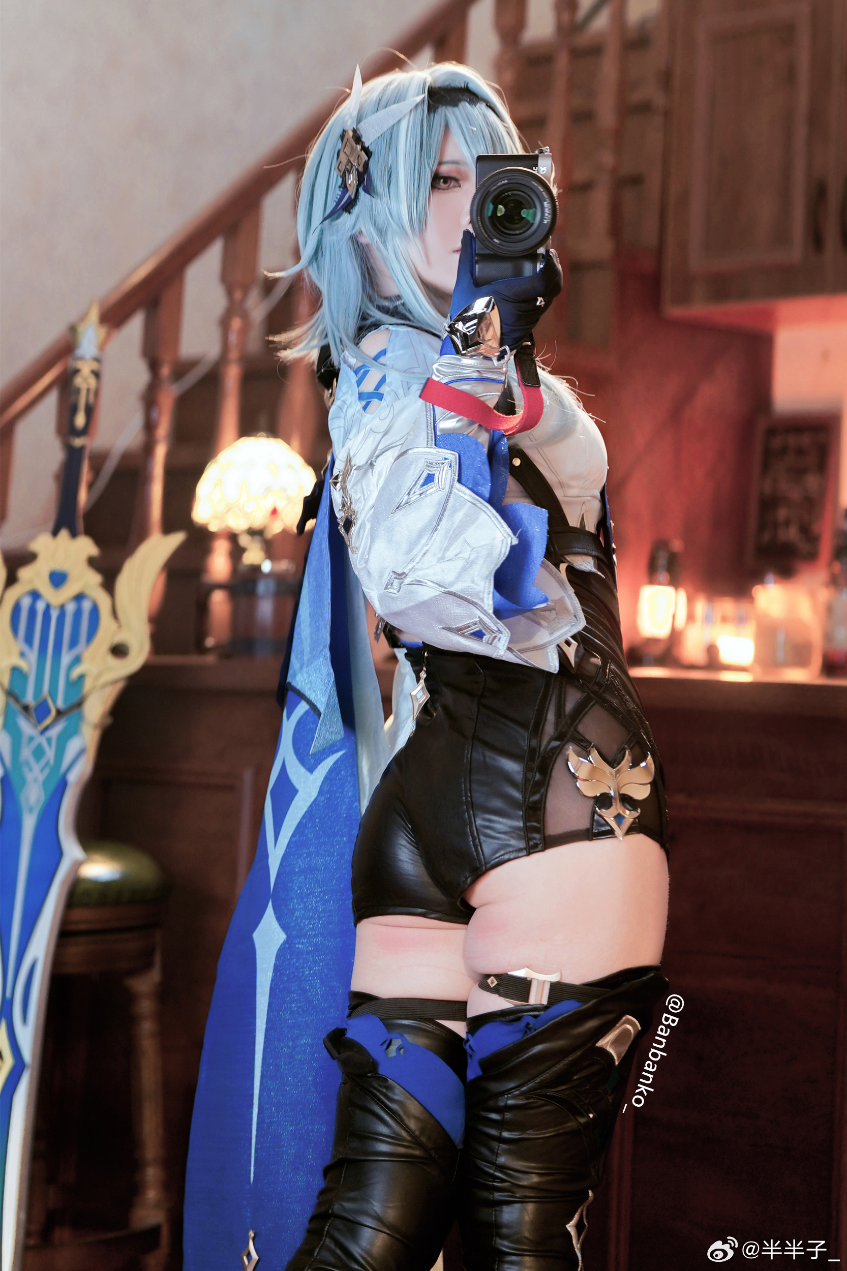 [COSPLAY] 浪花骑士📷～不懂肉腿的有难了💙 优菈 原神@半半子_
