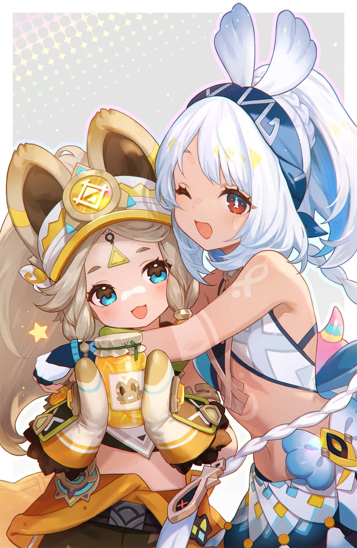 [精选插画] 初音未来 白发兽耳美少女 蔚蓝档案笑面教授  调月莉音 莉可莉丝 千束×泷奈 原神 卡齐娜 玛拉妮 [58P/249MB]